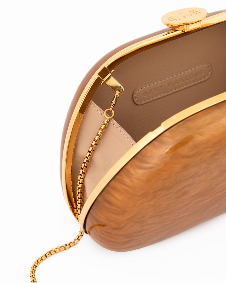 Glossy Marbled Clutch - Gemy Maalouf