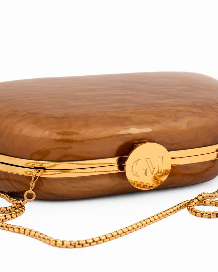 Glossy Marbled Clutch - Gemy Maalouf