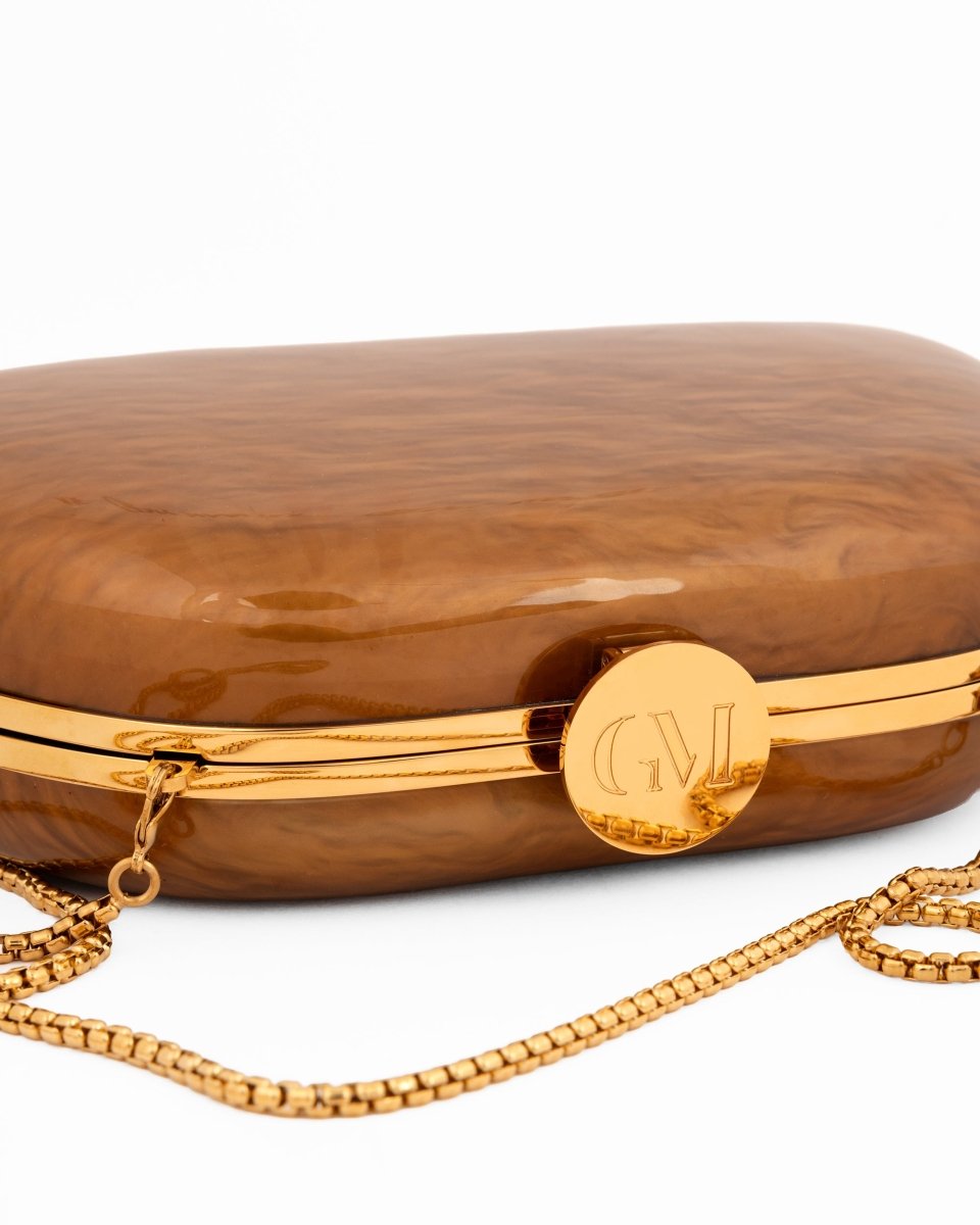 Glossy Marbled Clutch - Gemy Maalouf