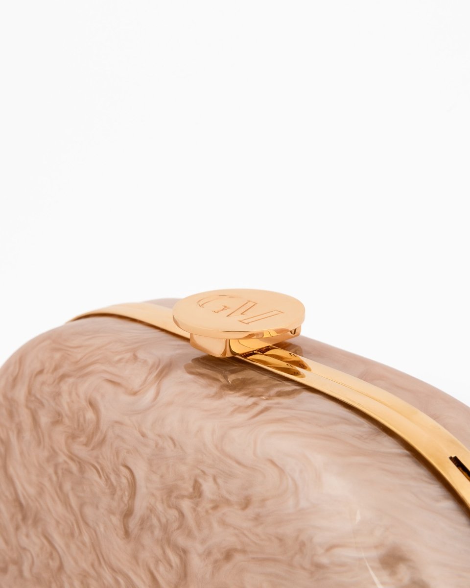 Glossy Marbled Clutch - Gemy Maalouf