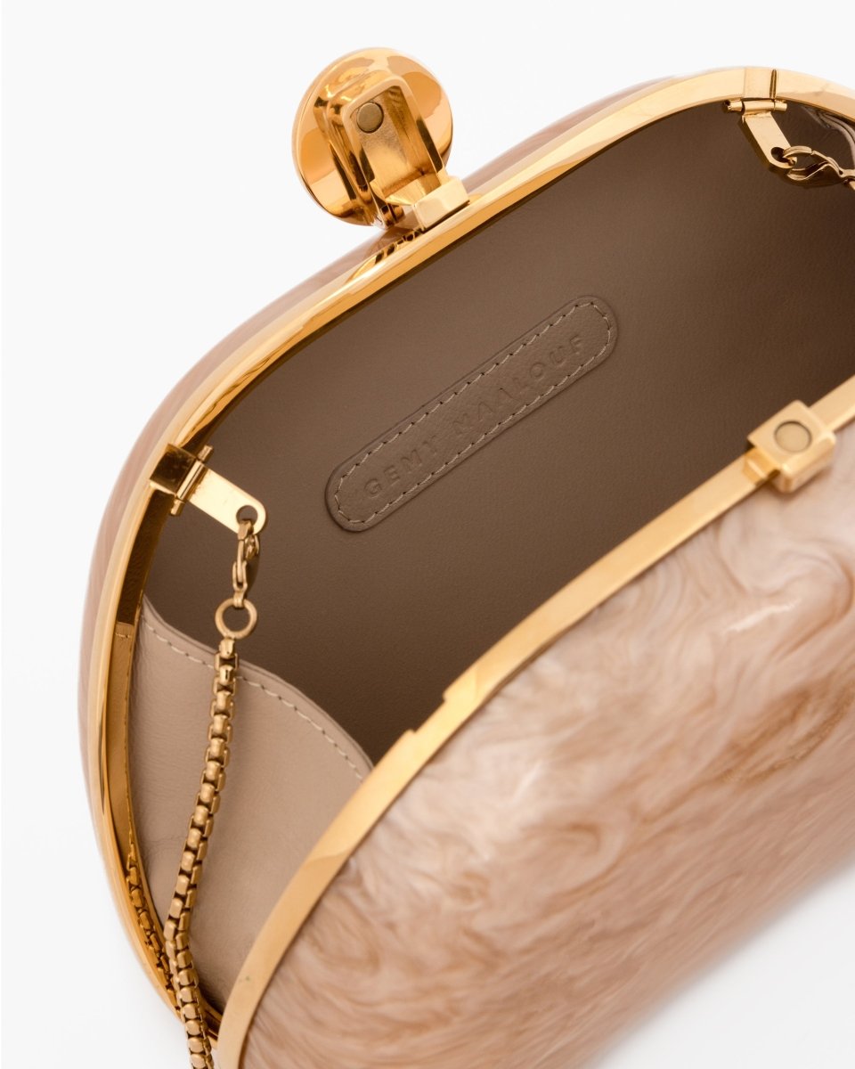 Glossy Marbled Clutch - Gemy Maalouf