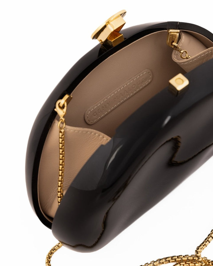 Glossy Sculpted Clutch - Gemy Maalouf