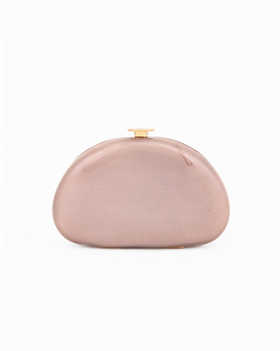 Glossy Sculpted Clutch