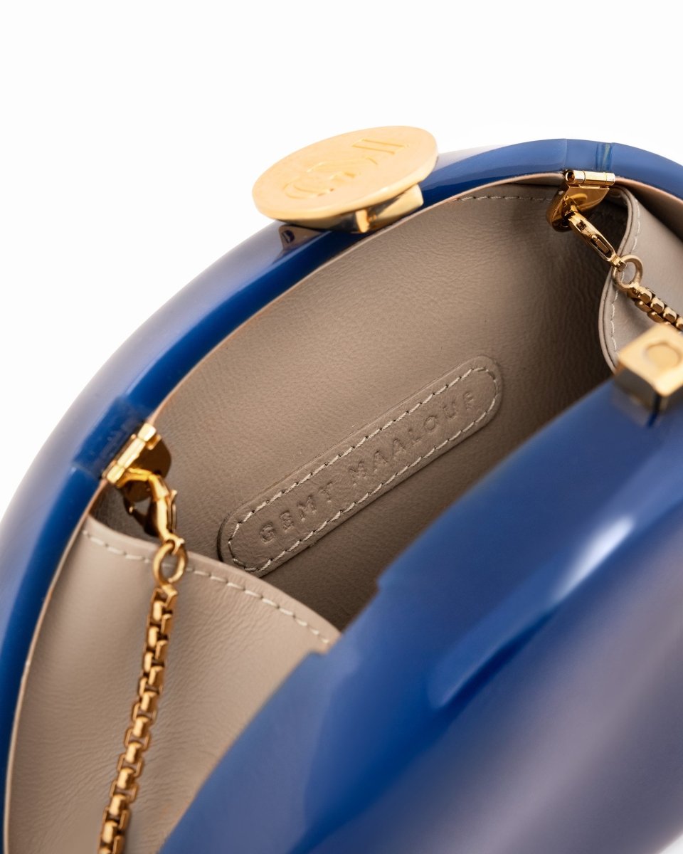 Glossy Sculpted Clutch - Gemy Maalouf