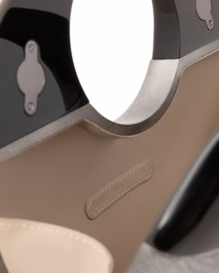 Sculptural Glossy Wooden Clutch - Gemy Maalouf