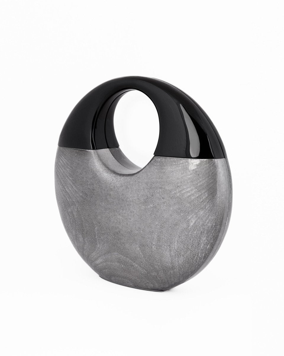 Sculptural Glossy Wooden Clutch - Gemy Maalouf