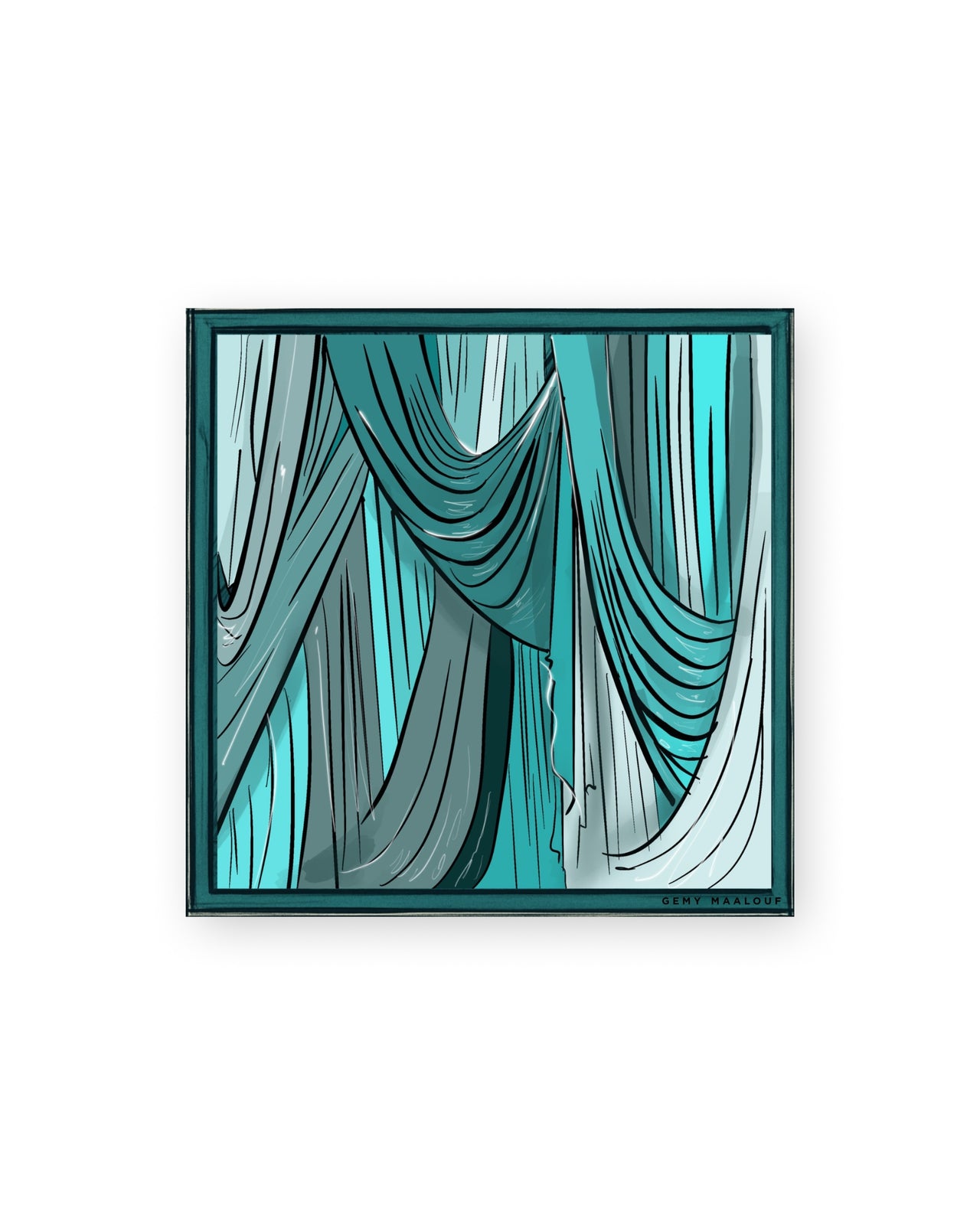 سكارف بنقشة مطوية