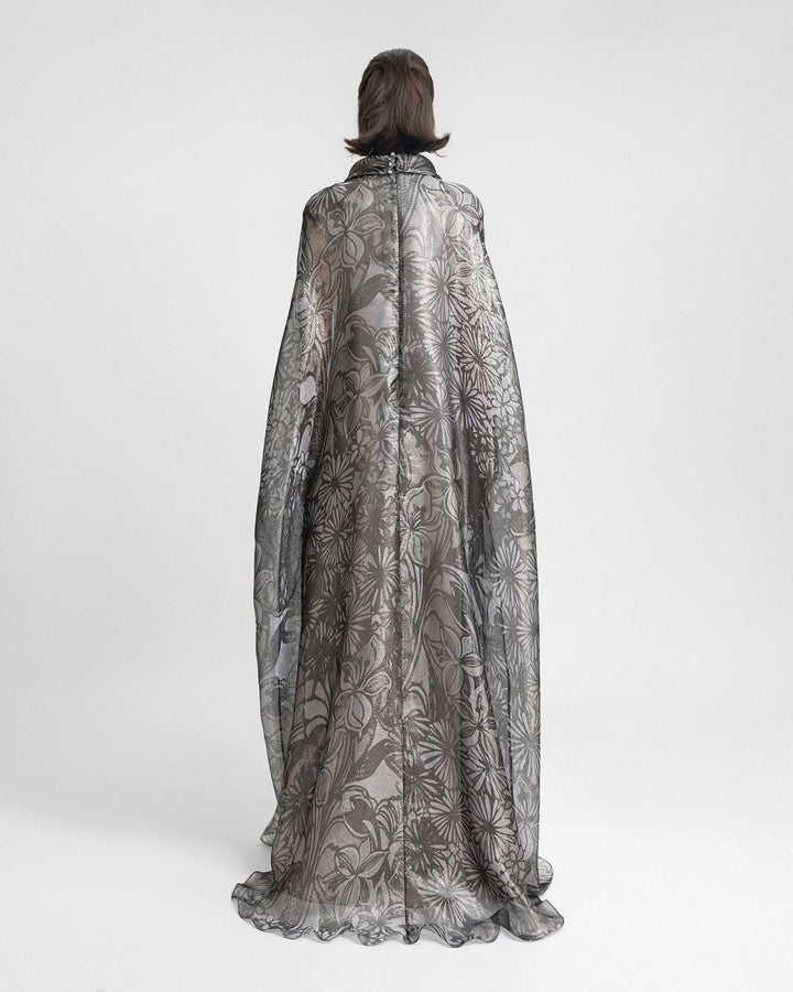 Draped Flowers on the Shoulder Kaftan - Gemy Maalouf