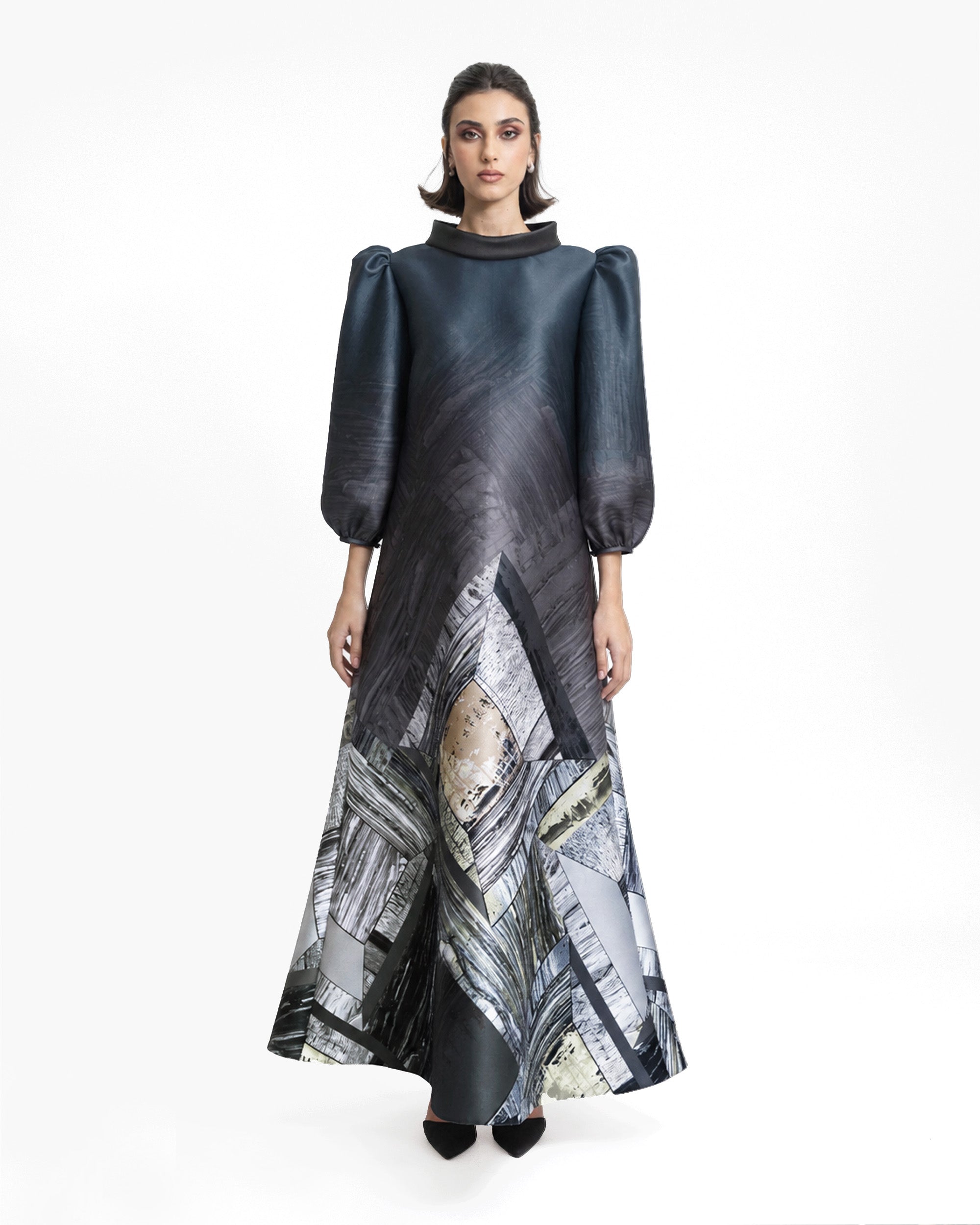 Puffed 3/4 Sleeves Kaftan