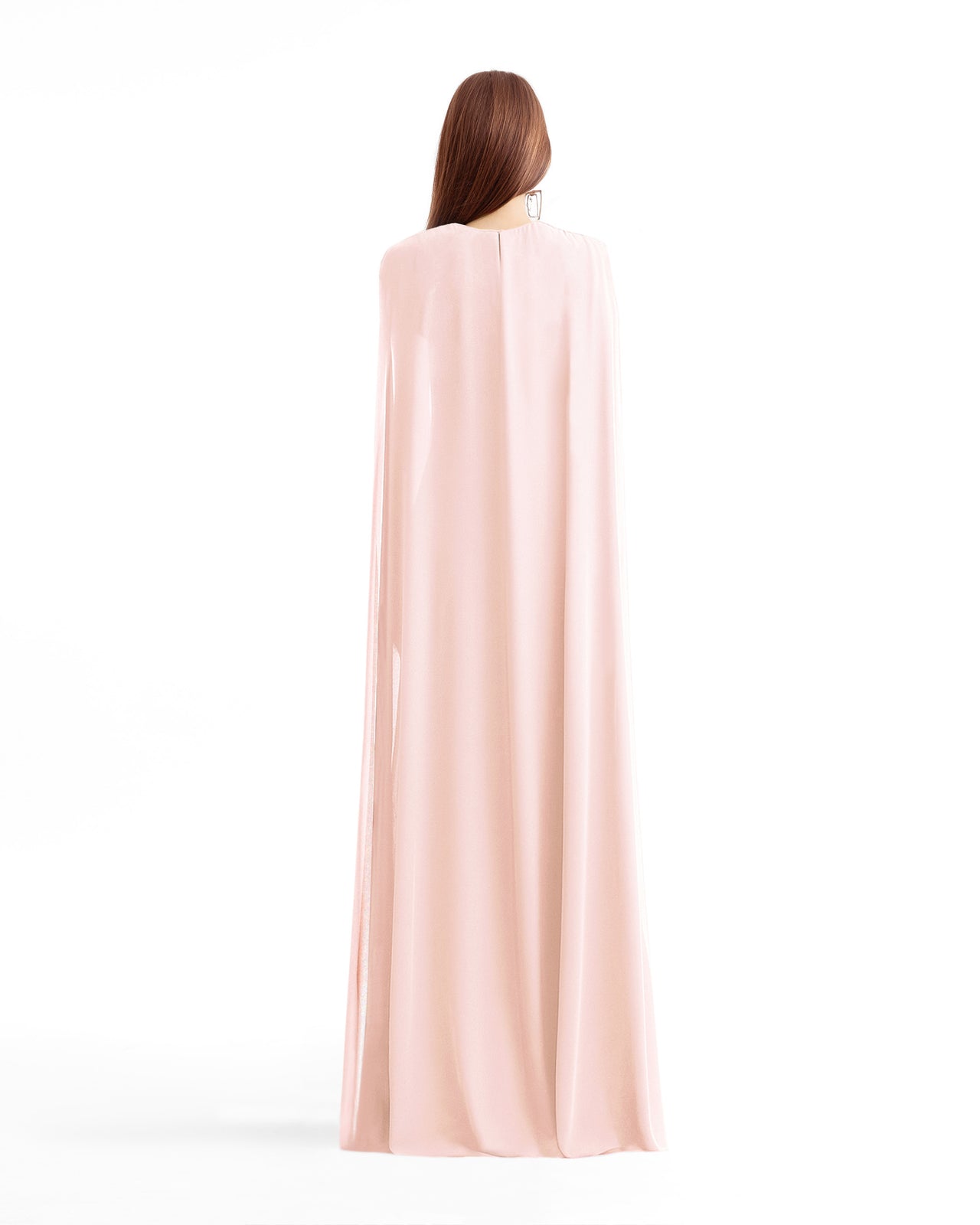 Floral Guipure Top with Cape & Wide-Leg Pants