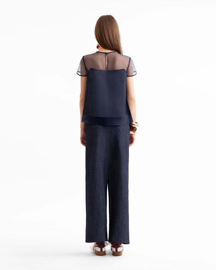 Boxy Top & Slit Midi Skirt