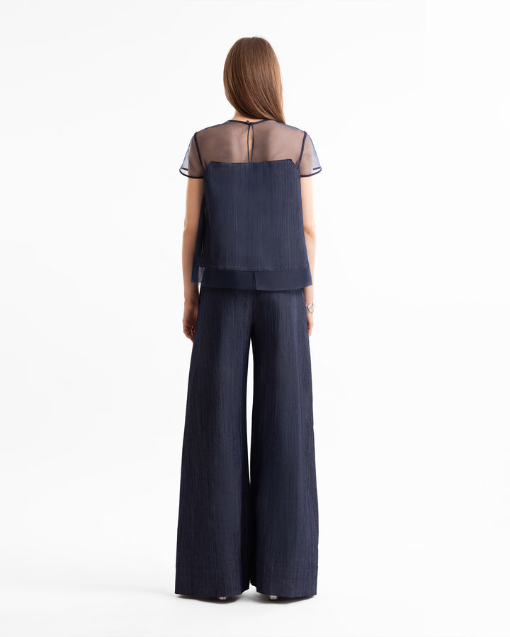Boxy Top & Wide-Leg Pants Set