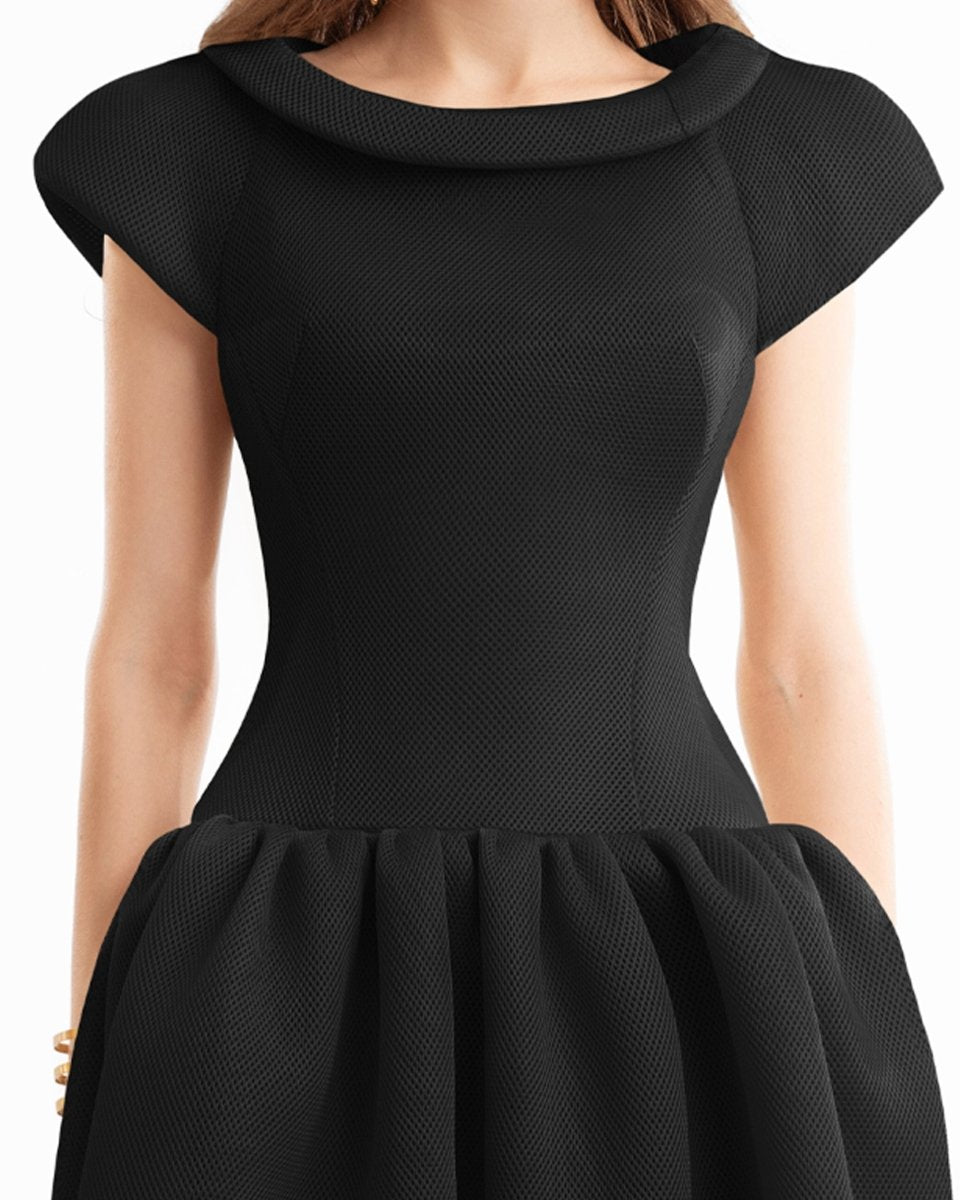 Sculpted Neckline Drop - Waist Dress - Gemy Maalouf