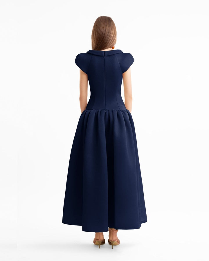 Sculpted Neckline Drop - Waist Dress - Gemy Maalouf