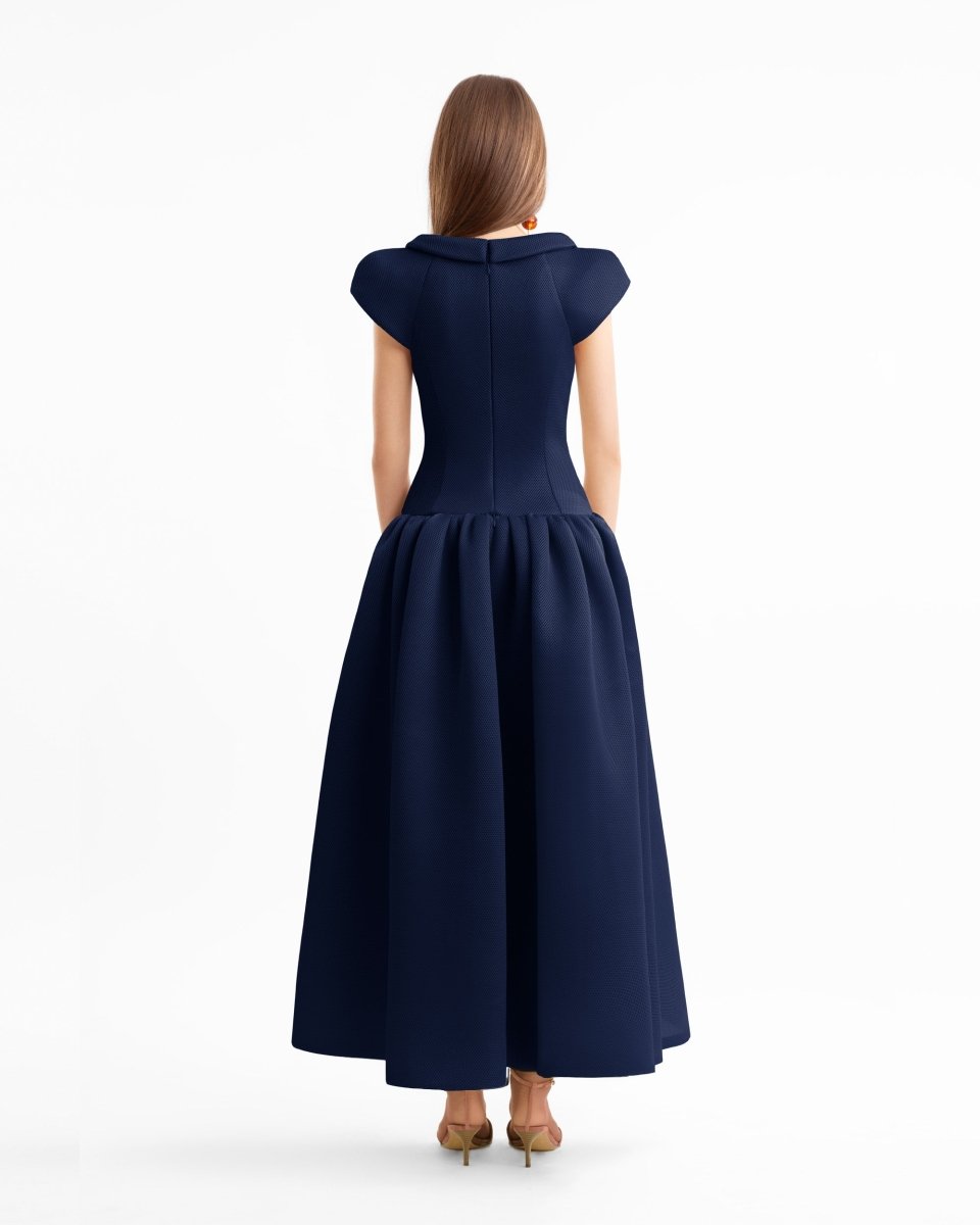 Sculpted Neckline Drop - Waist Dress - Gemy Maalouf