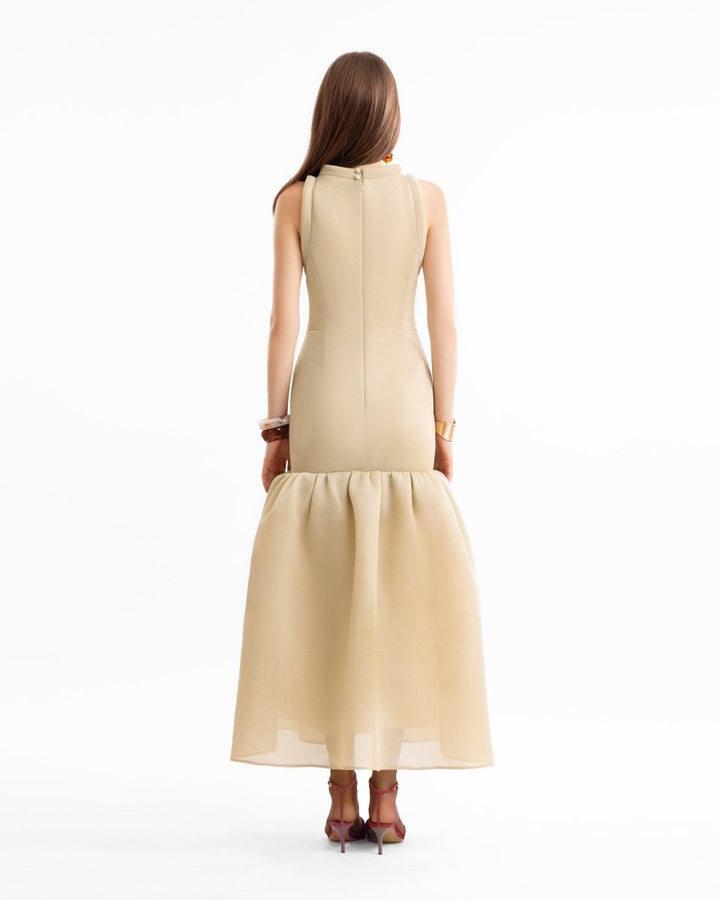 Banded Neckline Drop - Waist Dress - Gemy Maalouf