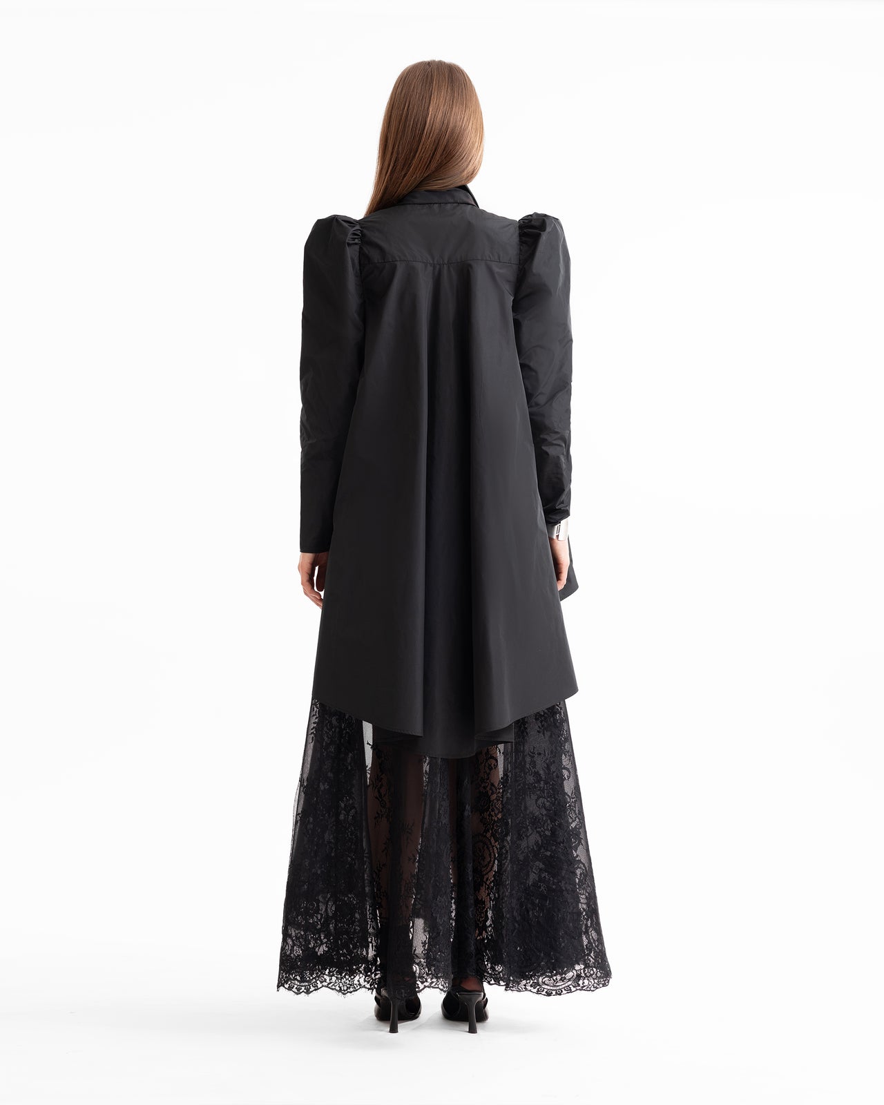 Front-Tie Top with Lace Skirt