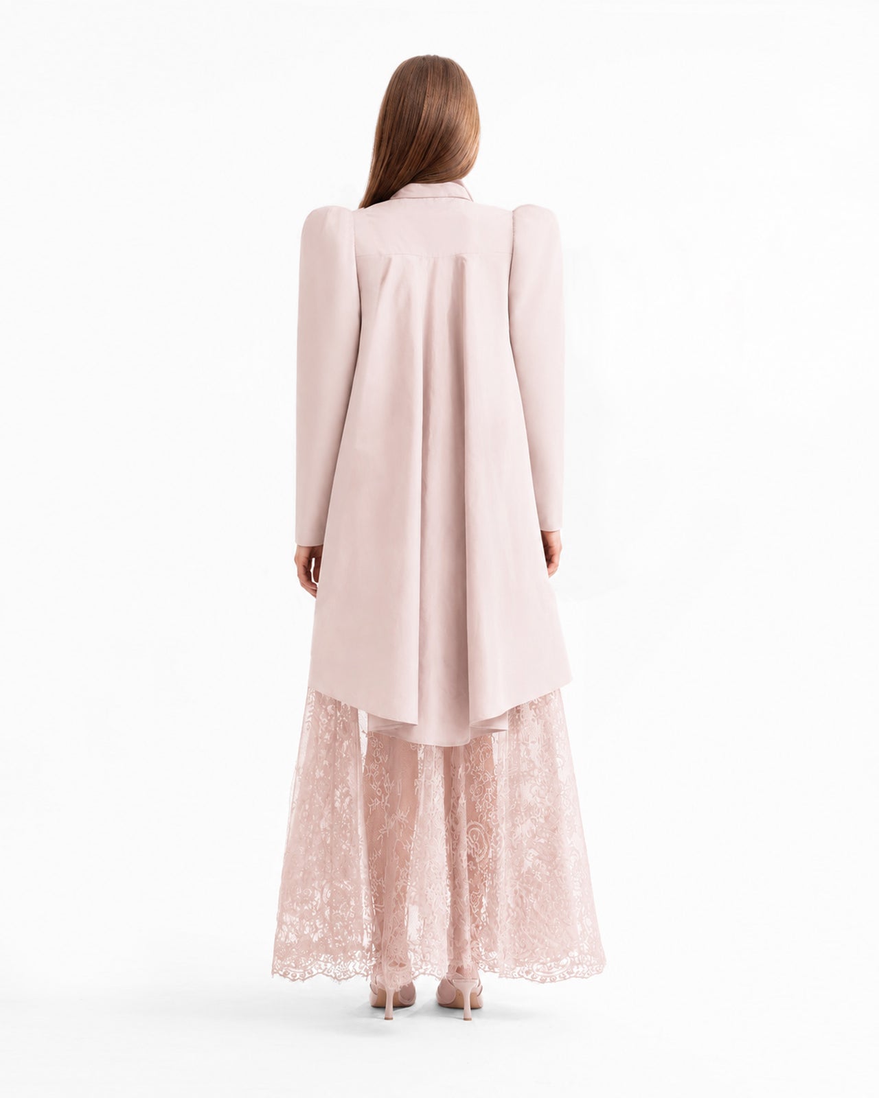 Front-Tie Top with Lace Skirt