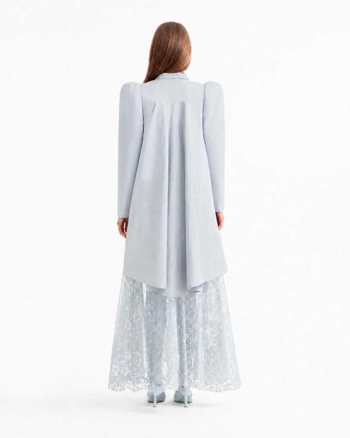 Front-Tie Top with Lace Skirt