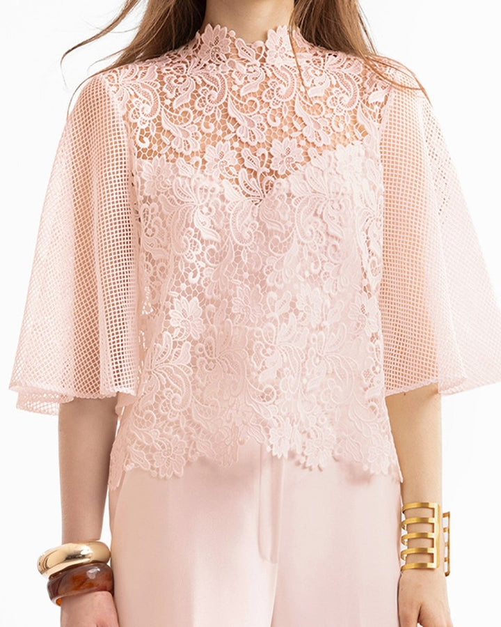 Guipure Top & Flared Pants - Gemy Maalouf