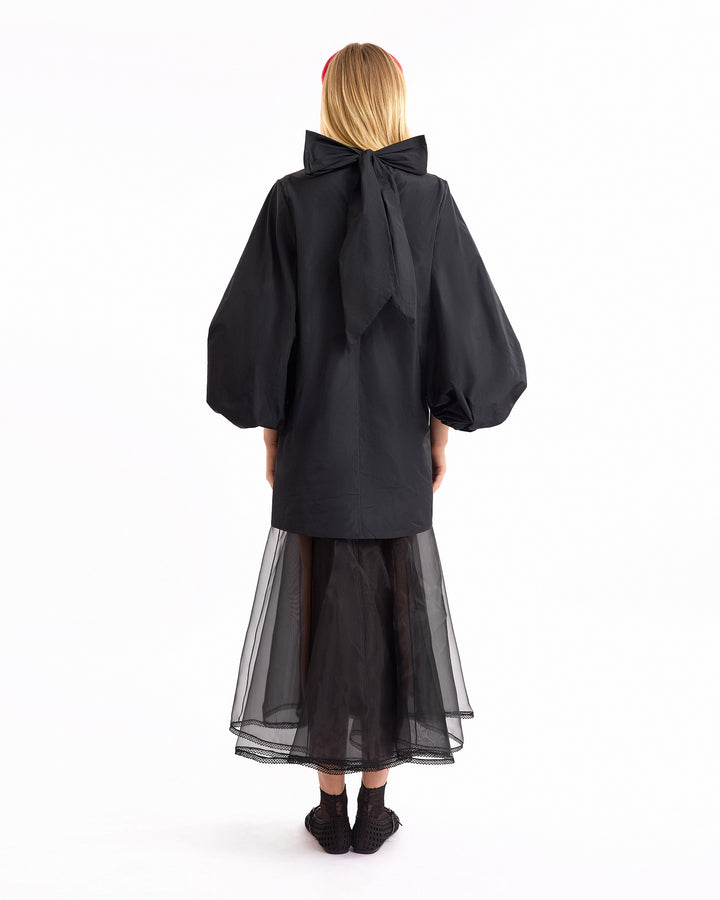 Layered V-Neck Puff Dress