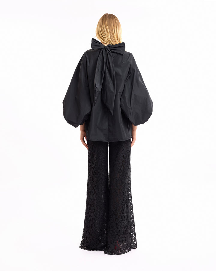 V-Neck Puff Sleeve Set