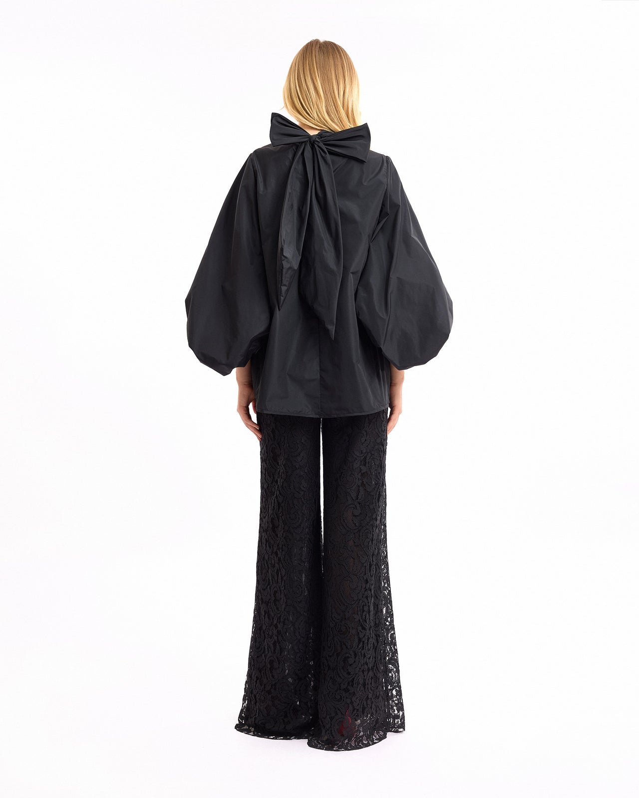 V-Neck Puff Sleeve Set