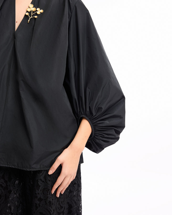 V-Neck Puff Sleeve Set