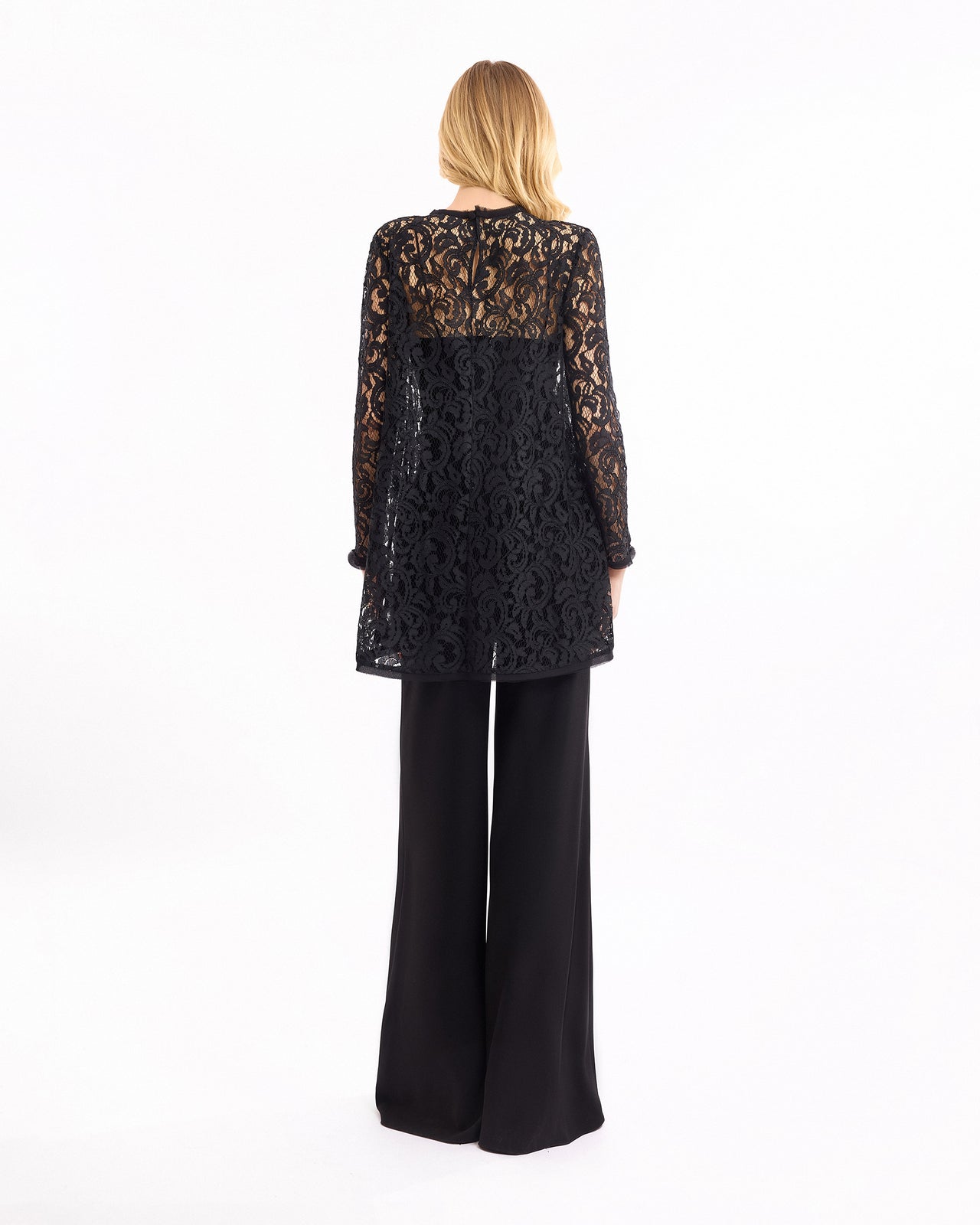 Sheer Lace Tunic Set