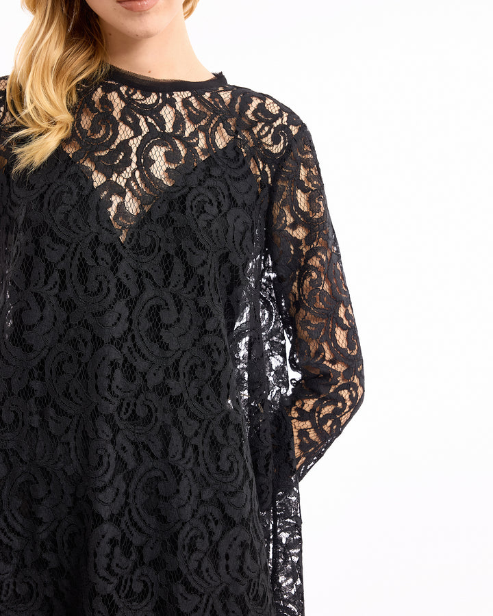 Sheer Lace Tunic Set