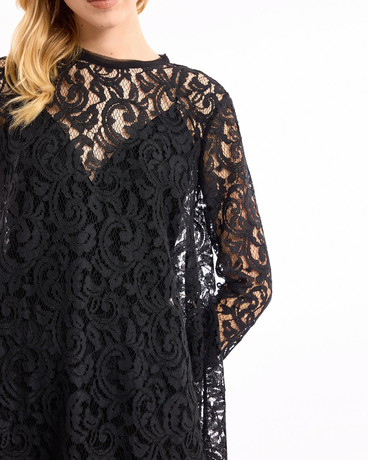 Sheer Lace Tunic Set