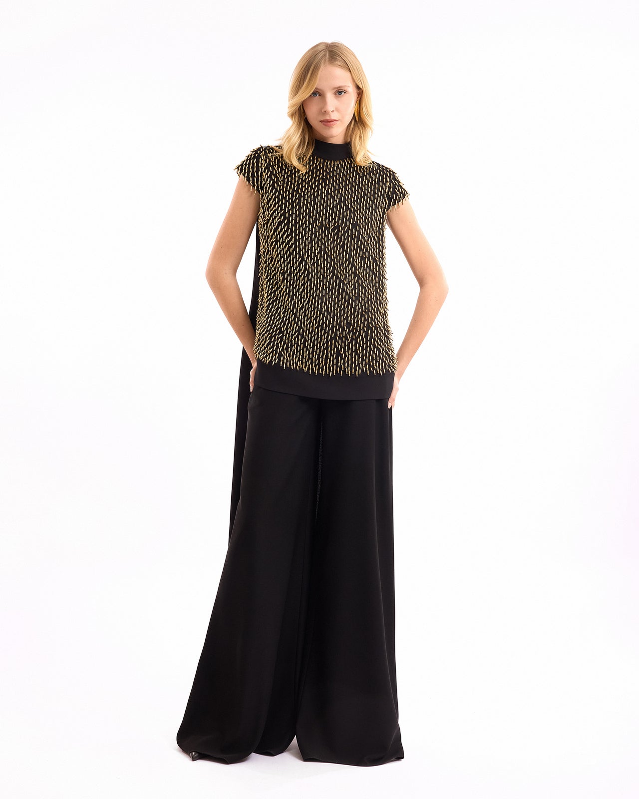 Embellished Top with Trousers