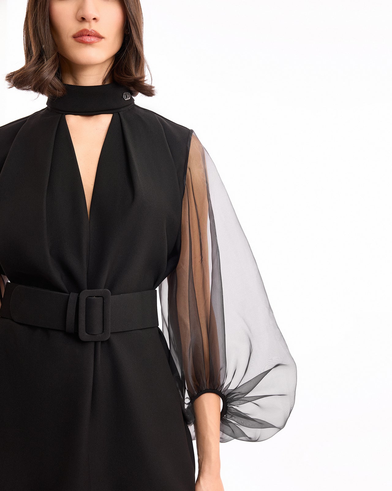 V-Neck Top with Wide-Leg Trousers