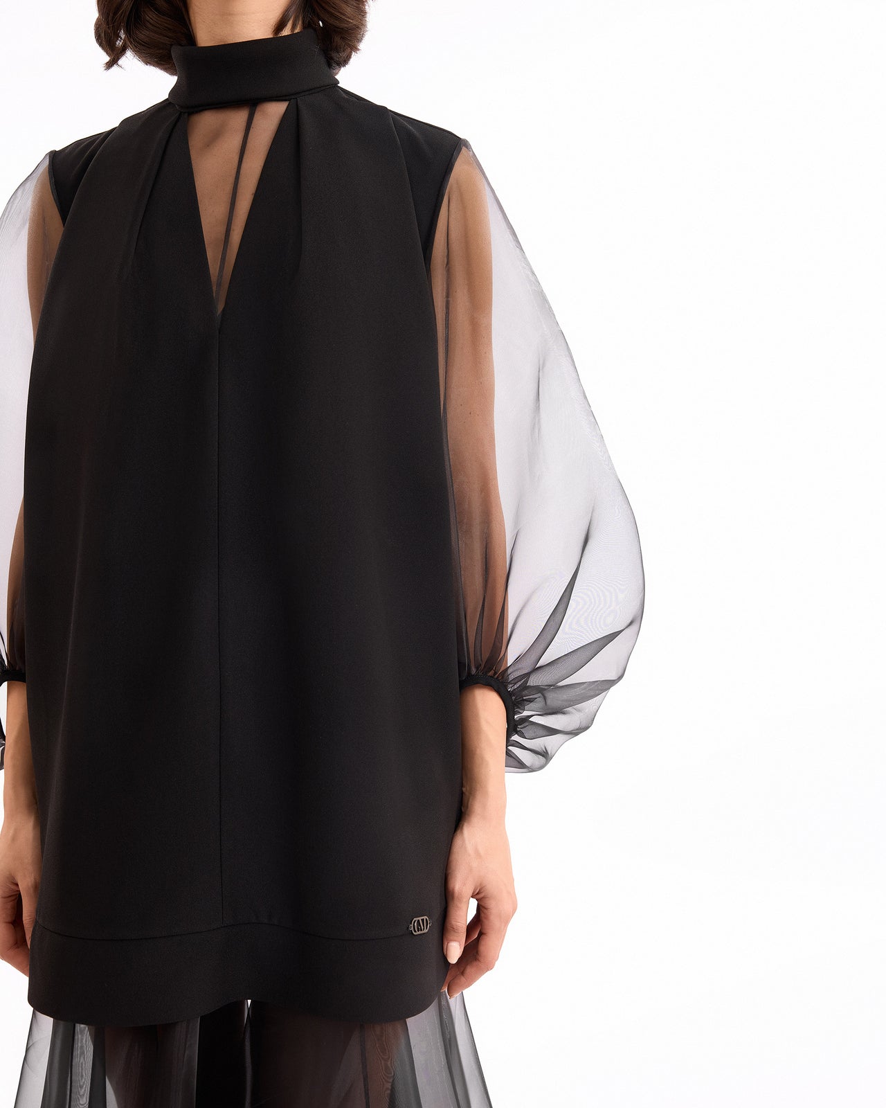 Split V-Neck Short Dress