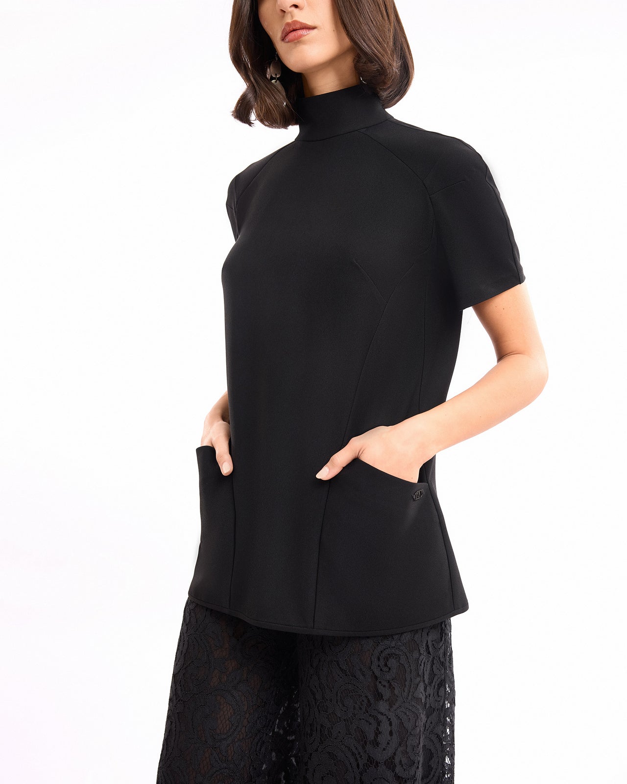 High-Neck Top with Trousers