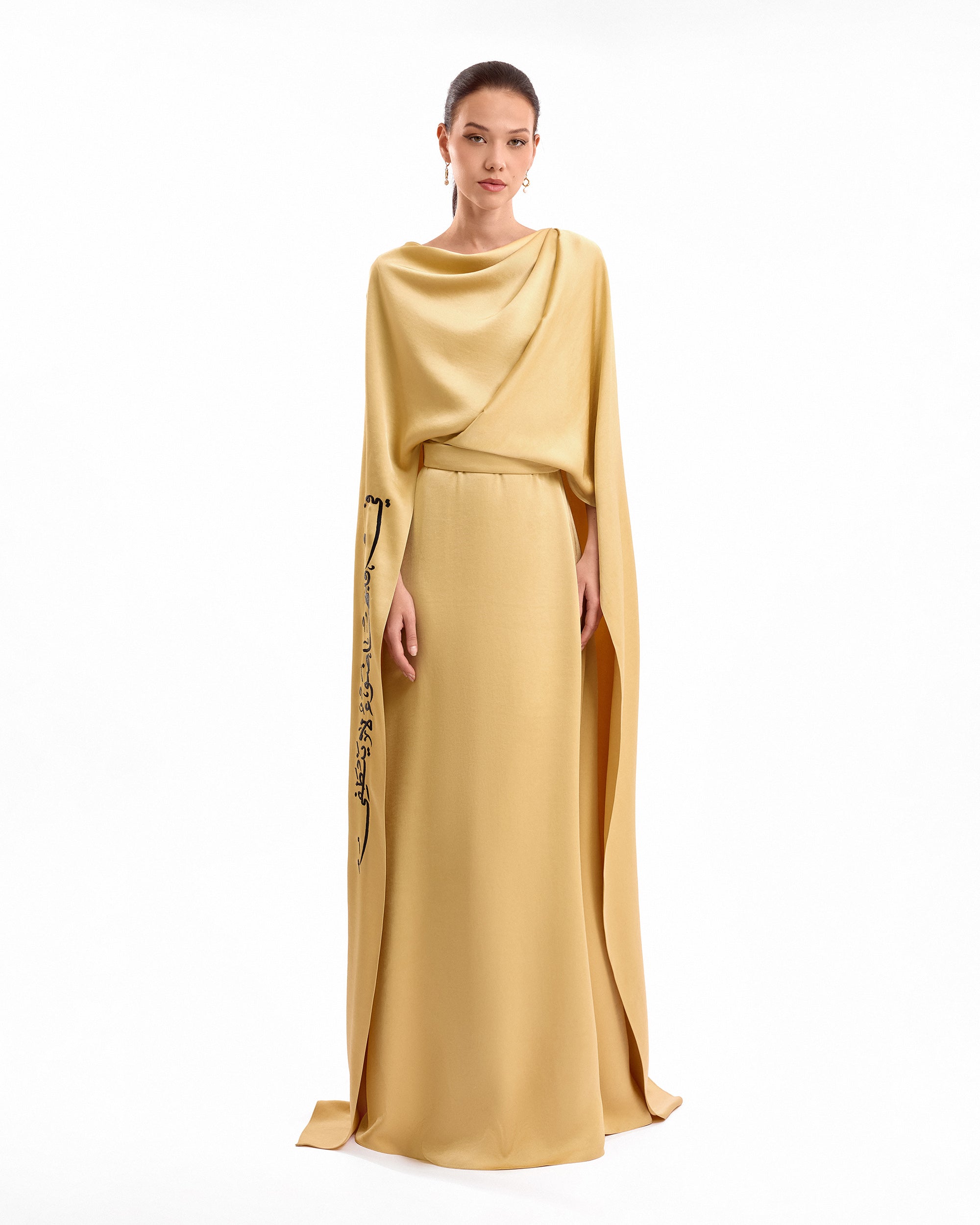 Cowl Calligraphy Kaftan
