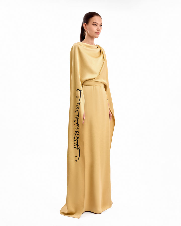Cowl Calligraphy Kaftan