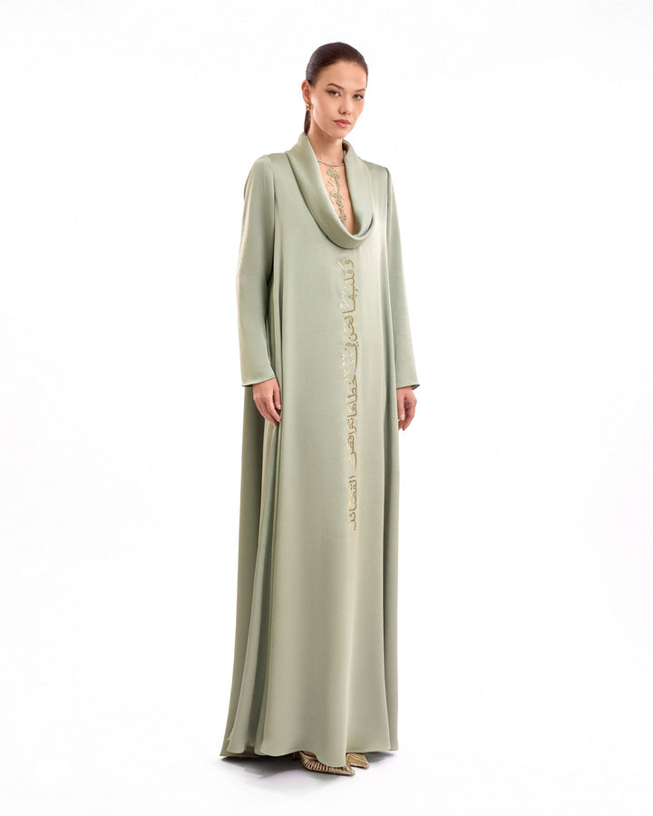 Cowl Calligraphy Kaftan