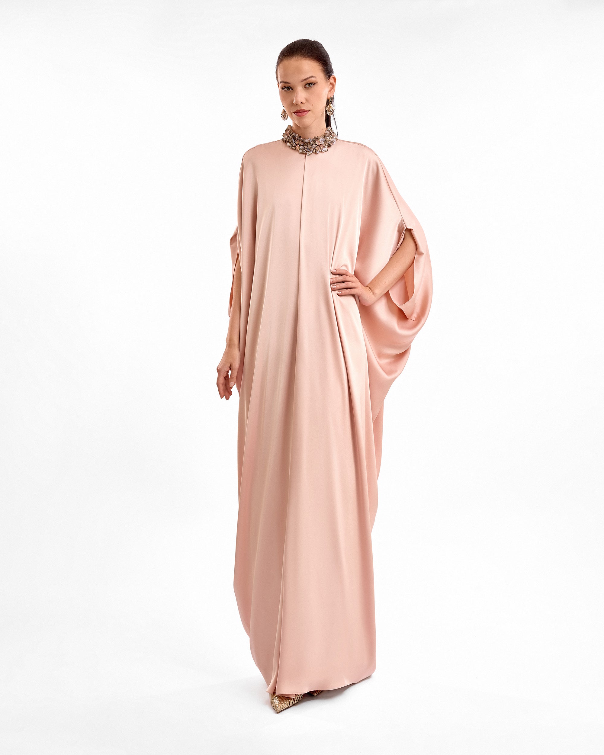 Beaded Neck Kaftan