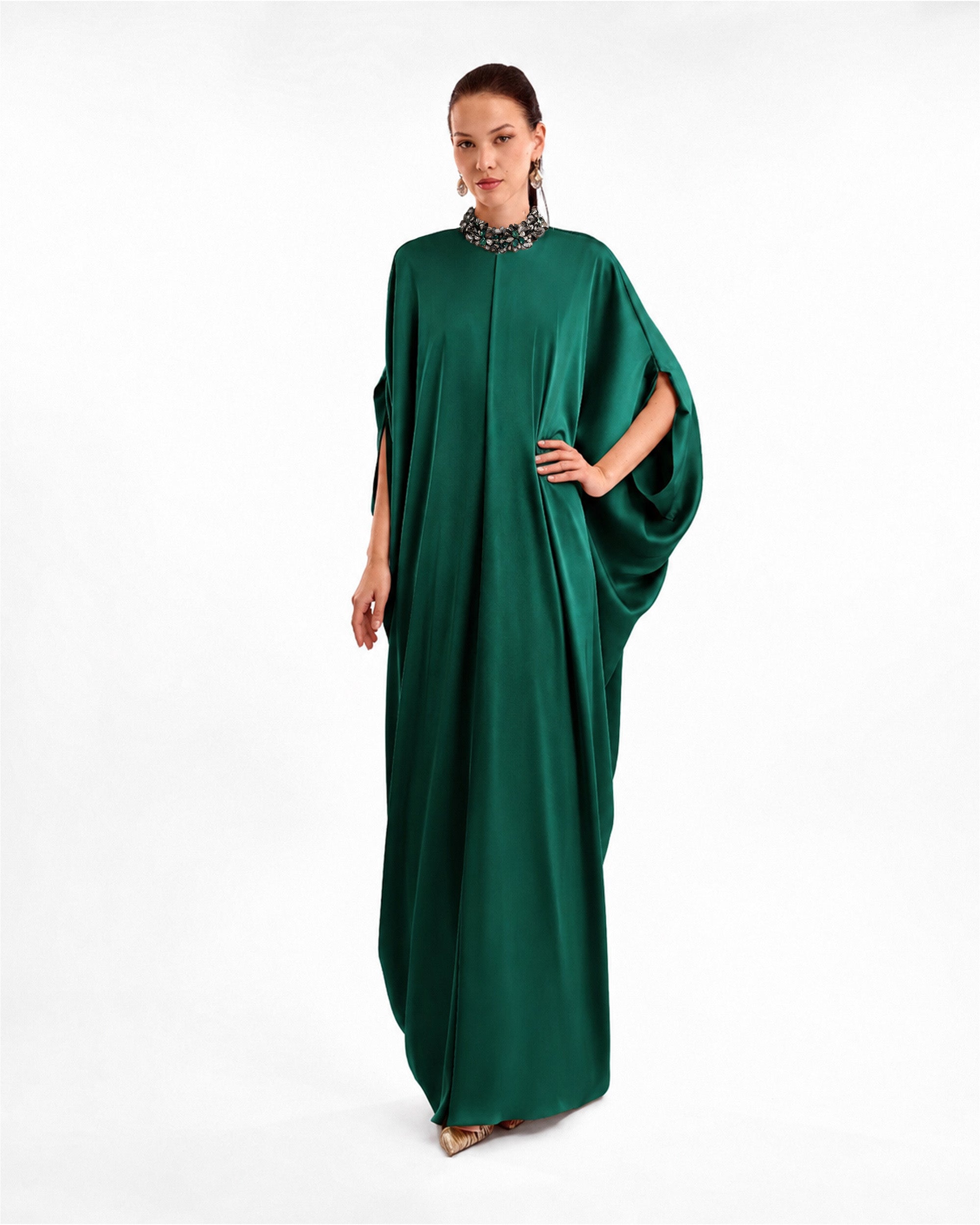 Beaded Neck Kaftan