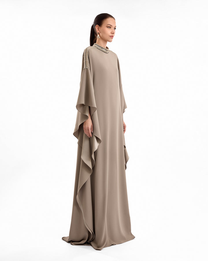Beaded Draped Kaftan