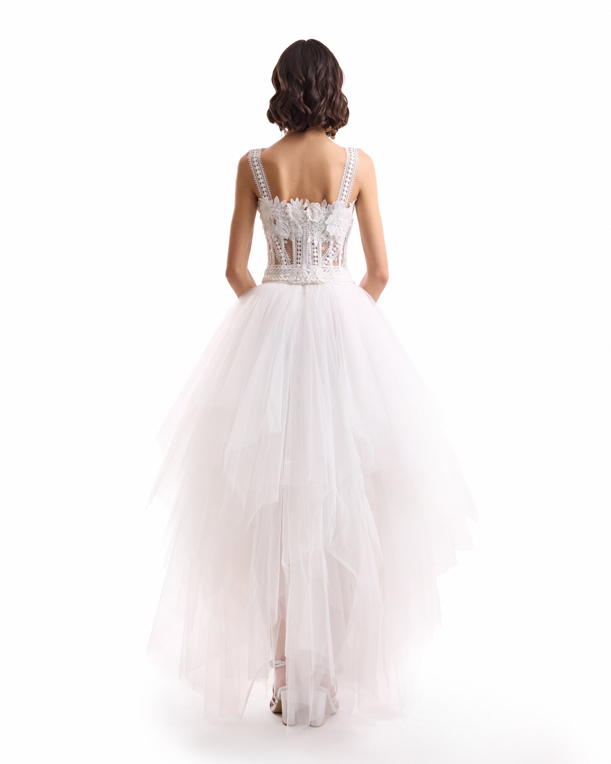 3D Floral Tulle Corset Set