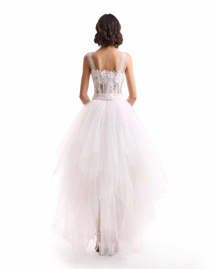 3D Floral Tulle Corset Set