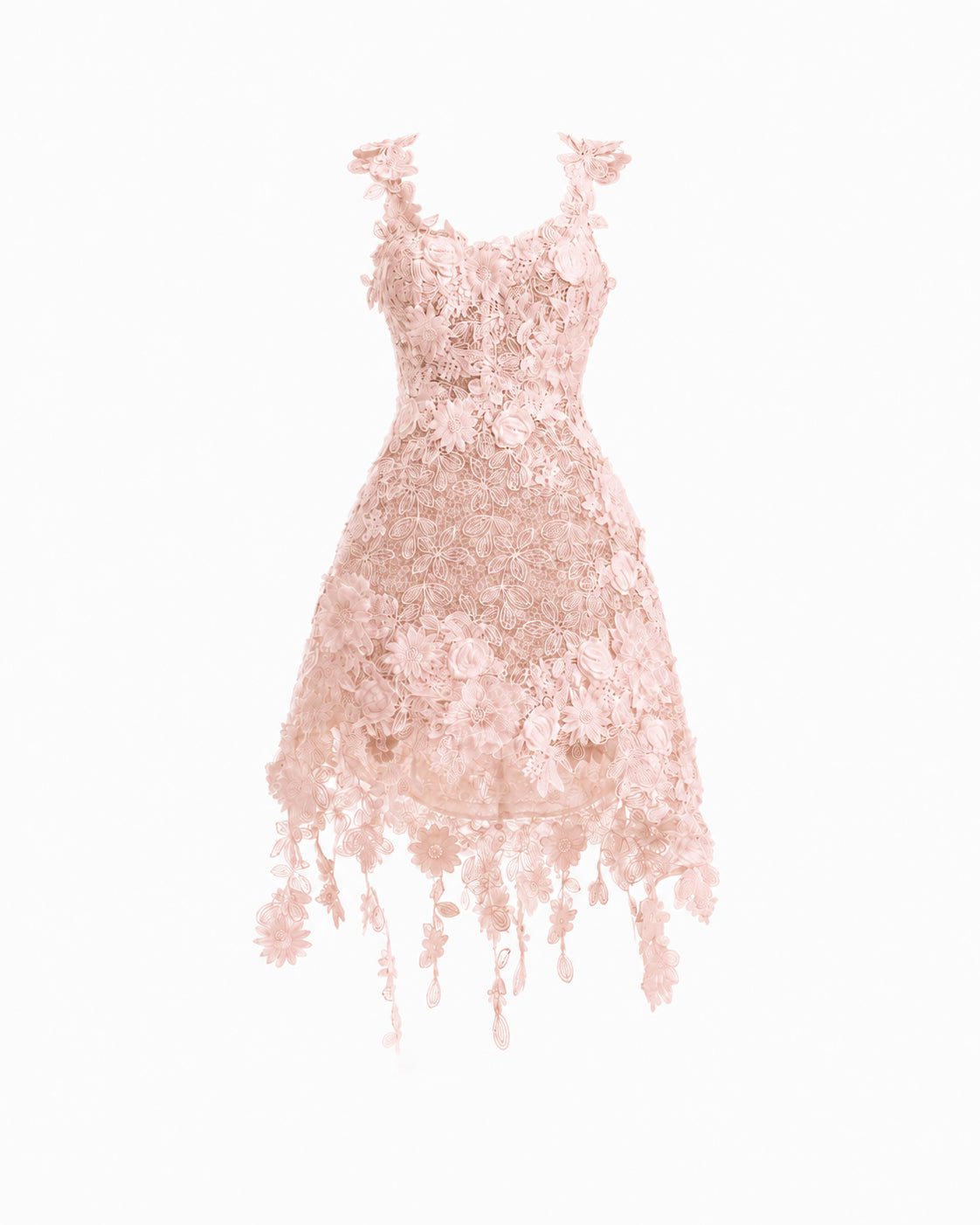 Floral Cage Short Dress
