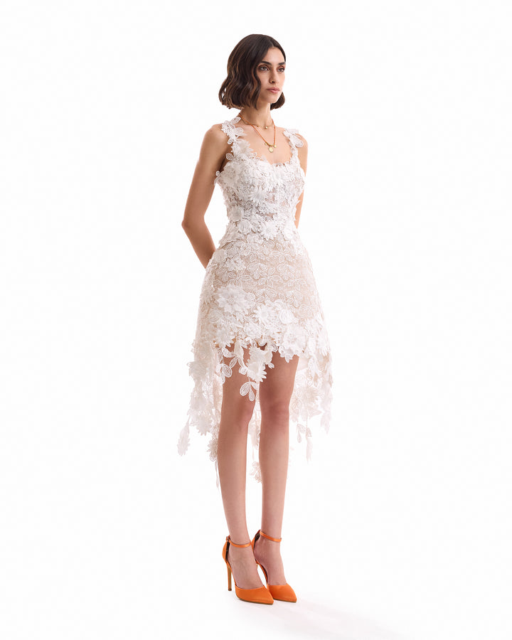 Floral Cage Short Dress