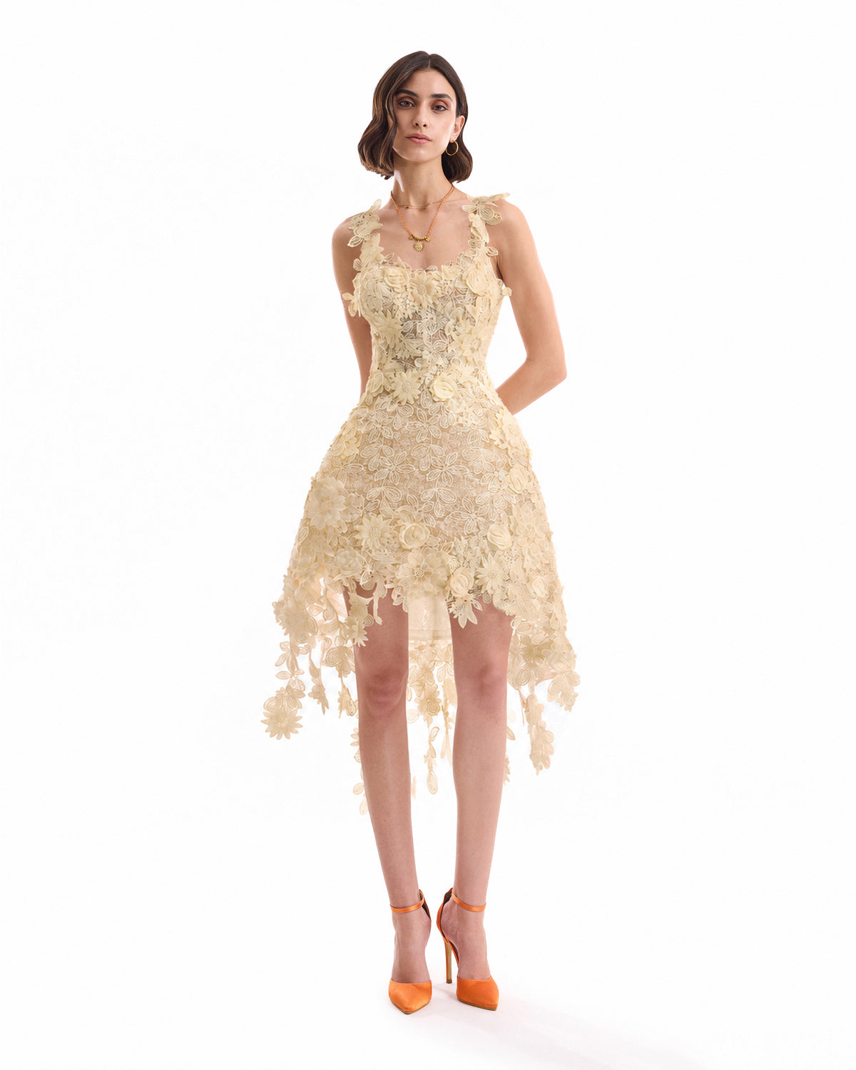 Floral Cage Short Dress