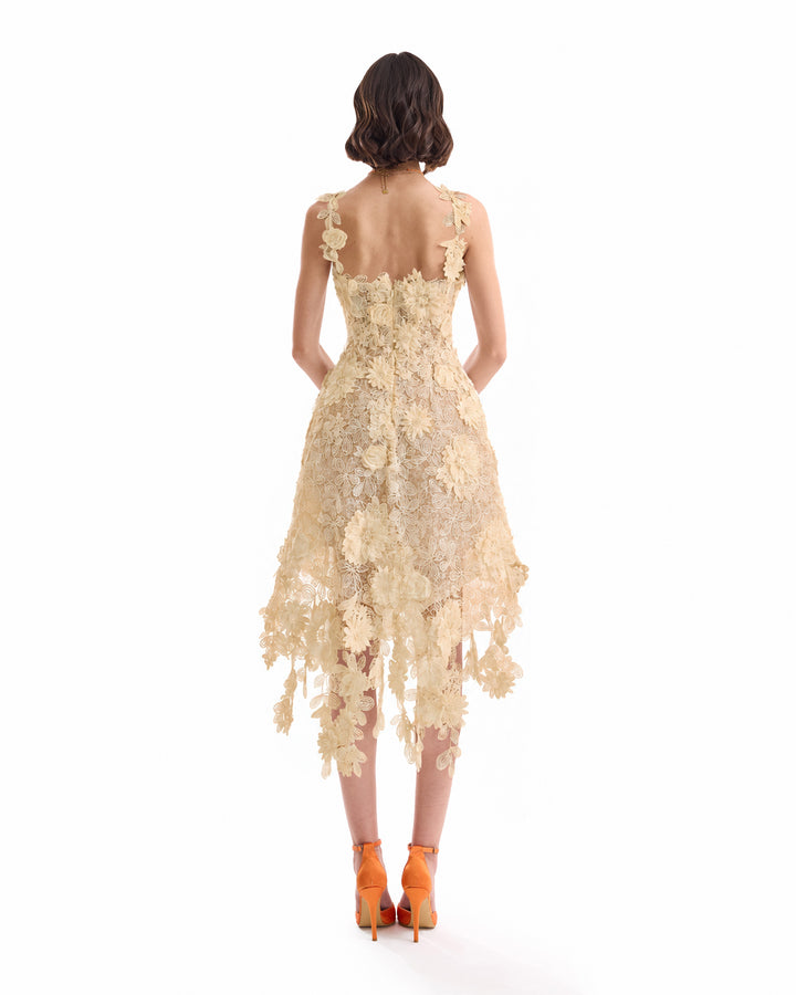 Floral Cage Short Dress