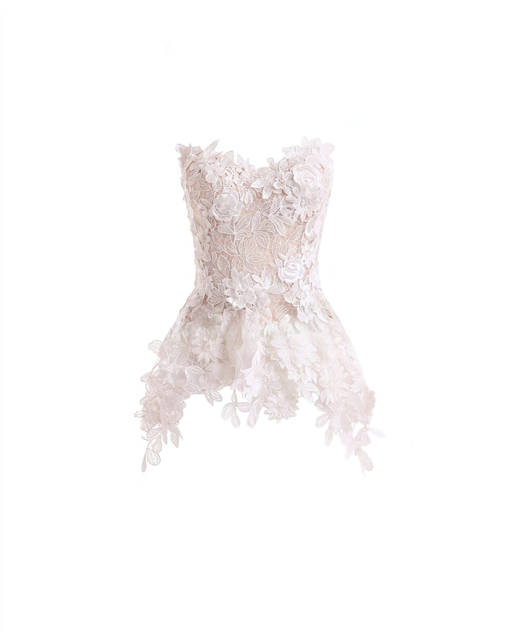 3D Floral Corset Set