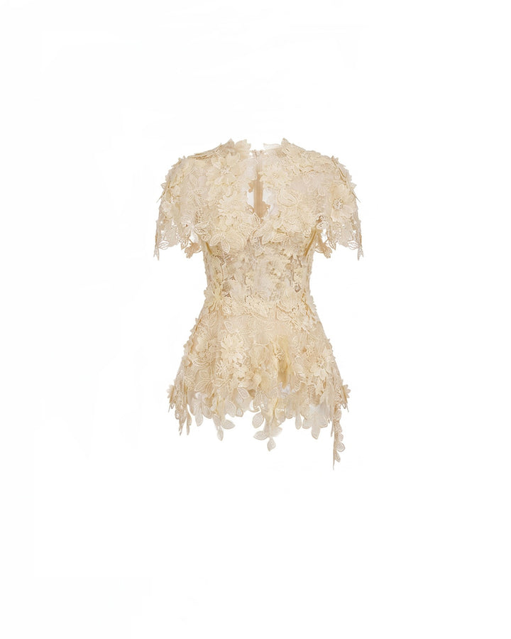 3D Floral Corset Set