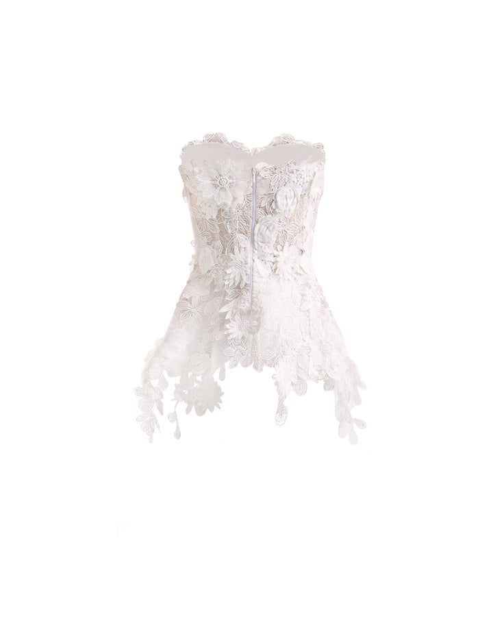 3D Floral Tulle Corset Set
